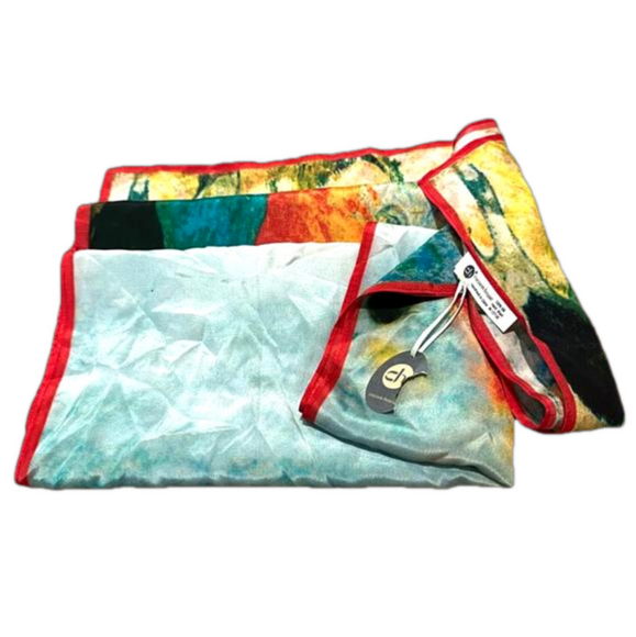 Women's Cocoon House Silk Scarf - One Size - Blue/Red - Picture 1 of 2